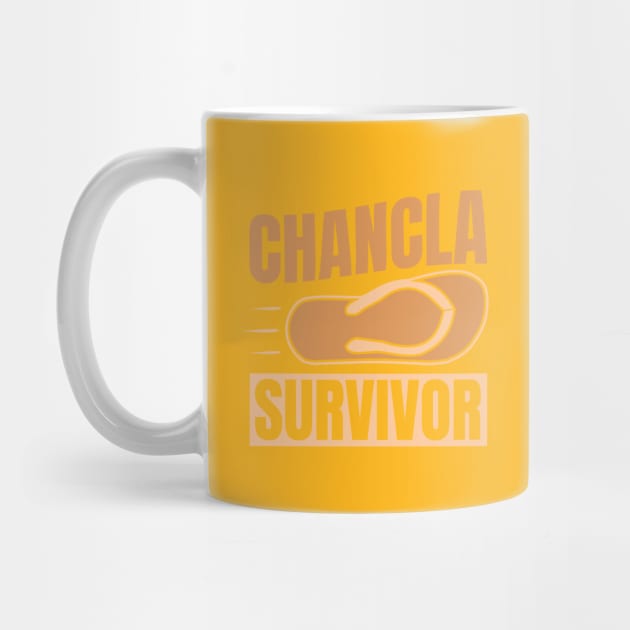 Chancla Survivor Funny Spanish Home Joke Gifts Idea by GraviTeeGraphics